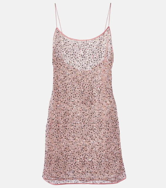 Oseree Netquins slip dress