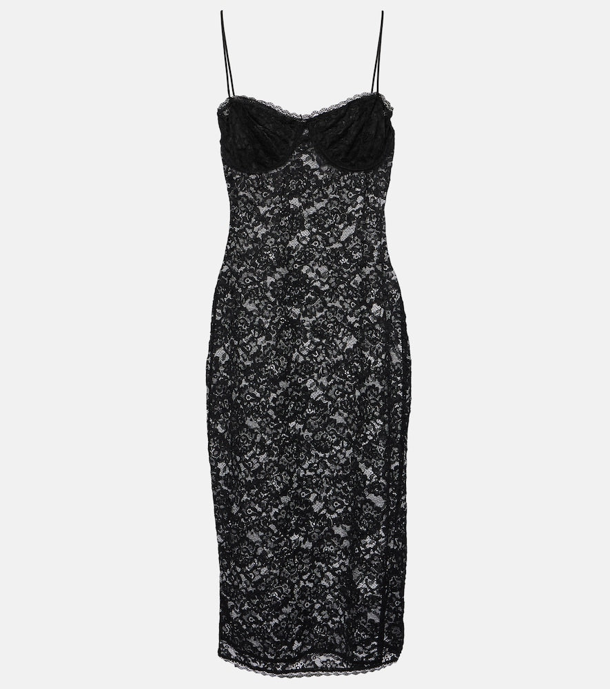 Oseree O-Lover floral lace midi dress. Oseree O-Lover 花卉蕾丝中长连衣裙