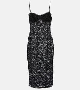 Oseree O-Lover floral lace midi dress