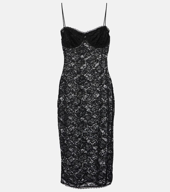 Oseree O-Lover floral lace midi dress
