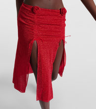 Oseree Rose midi skirt