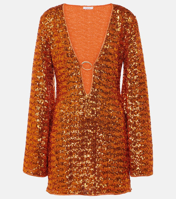 Oseree Sequined beach dress