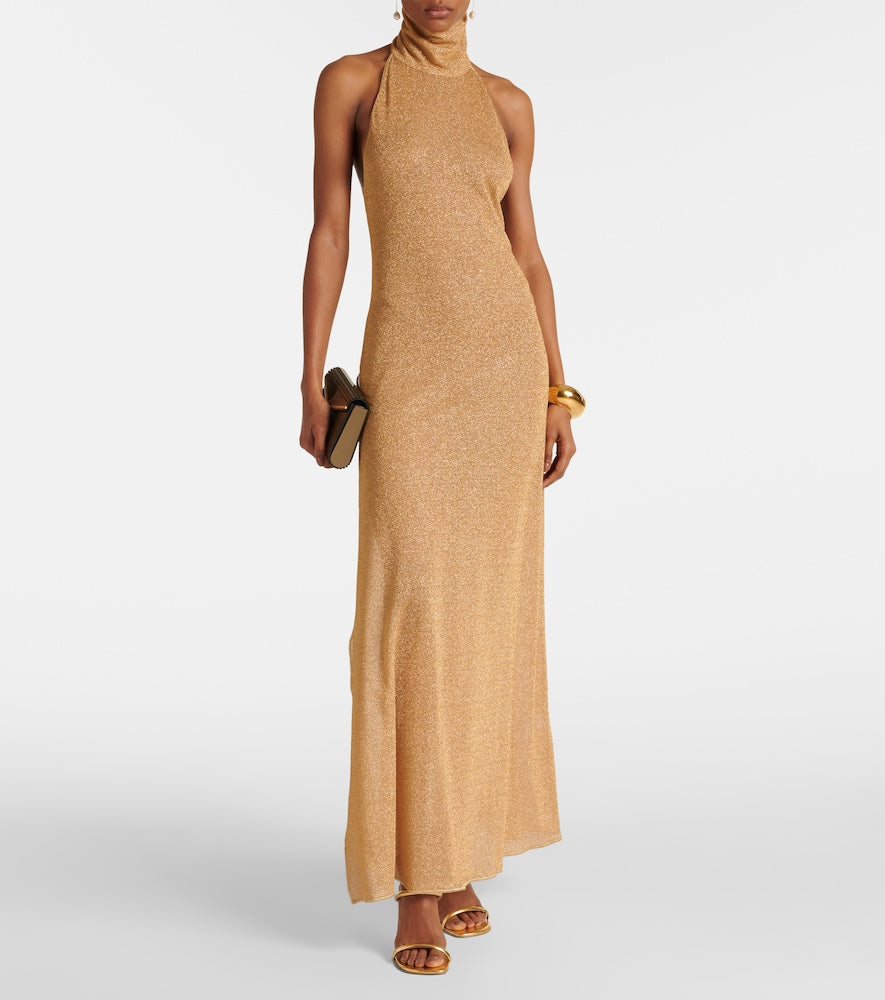 Oseree metallic maxi dress