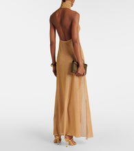 Oseree metallic maxi dress