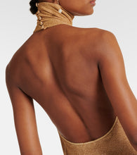 Oseree metallic maxi dress