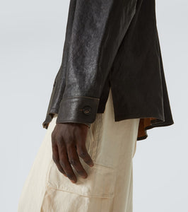 Our Legacy Welding leather overshirt