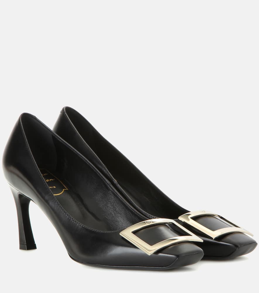 Roger Vivier D√É¬©collet√É¬© Belle Vivier Trompette leather pumps