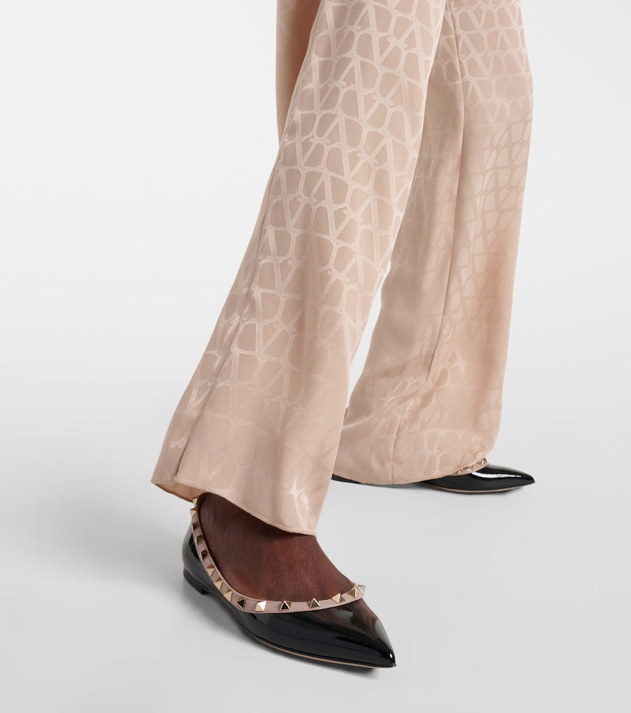 Valentino Garavani Rockstud patent leather ballet flats