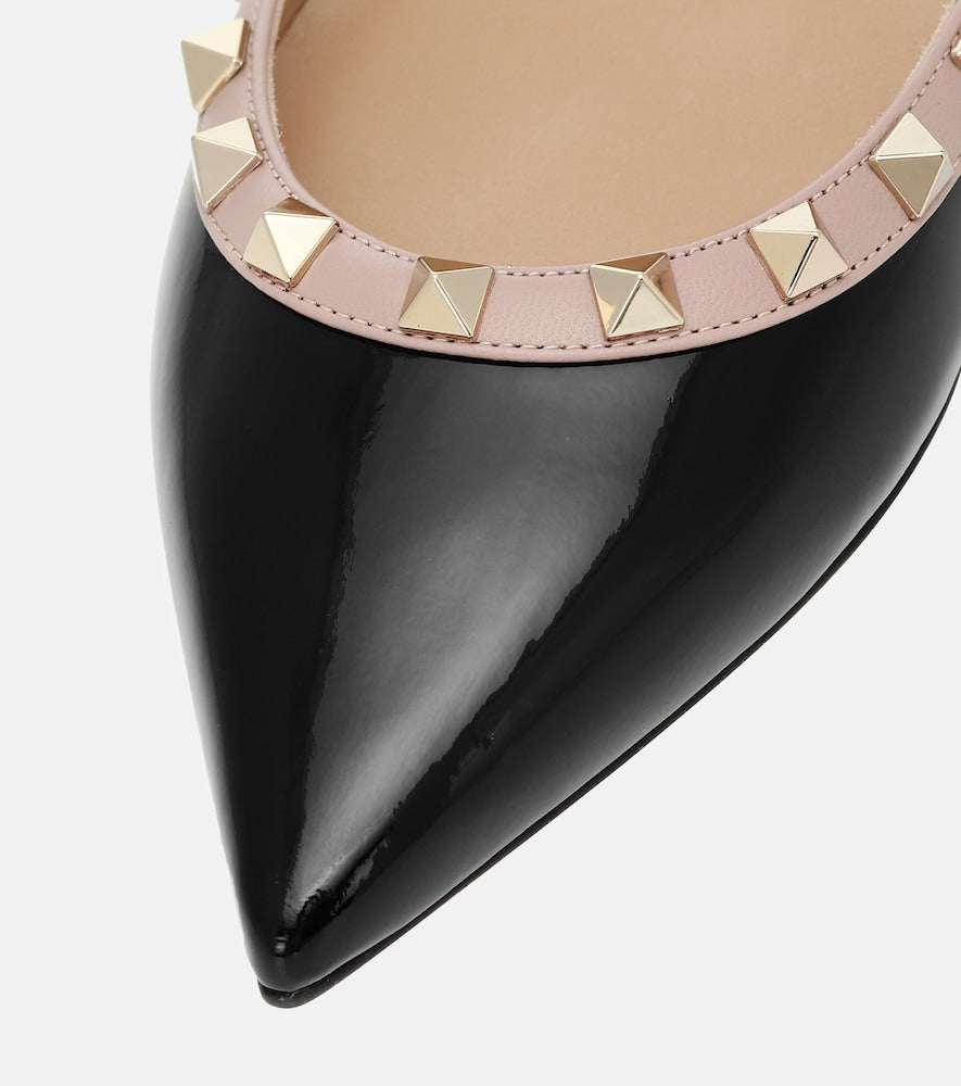 Valentino Garavani Rockstud patent leather ballet flats