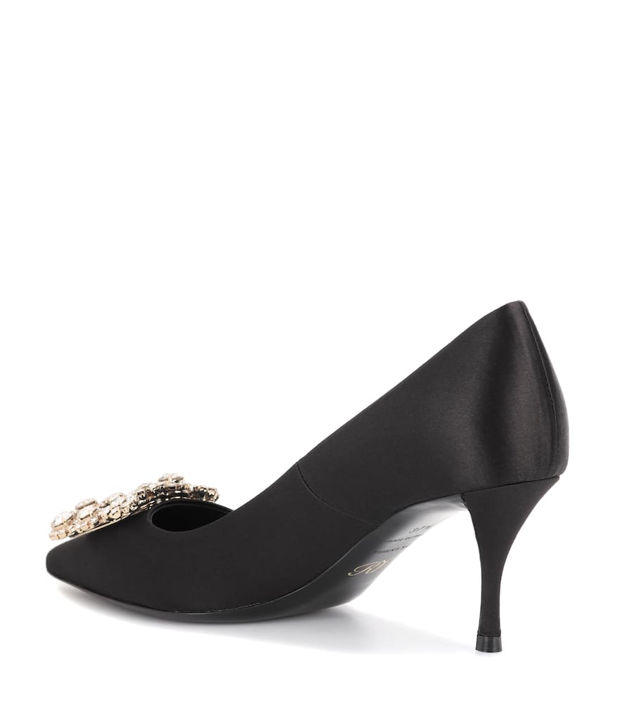 Roger Vivier Embellished satin pumps