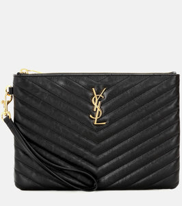Saint Laurent Cassandre matelass√É¬© leather pouch. Shop Saint Laurent Clutches for women now.