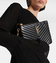 Saint Laurent Cassandre matelass√É¬© leather pouch