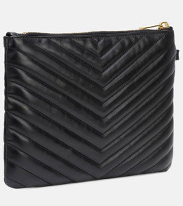 Saint Laurent Cassandre matelass√É¬© leather pouch