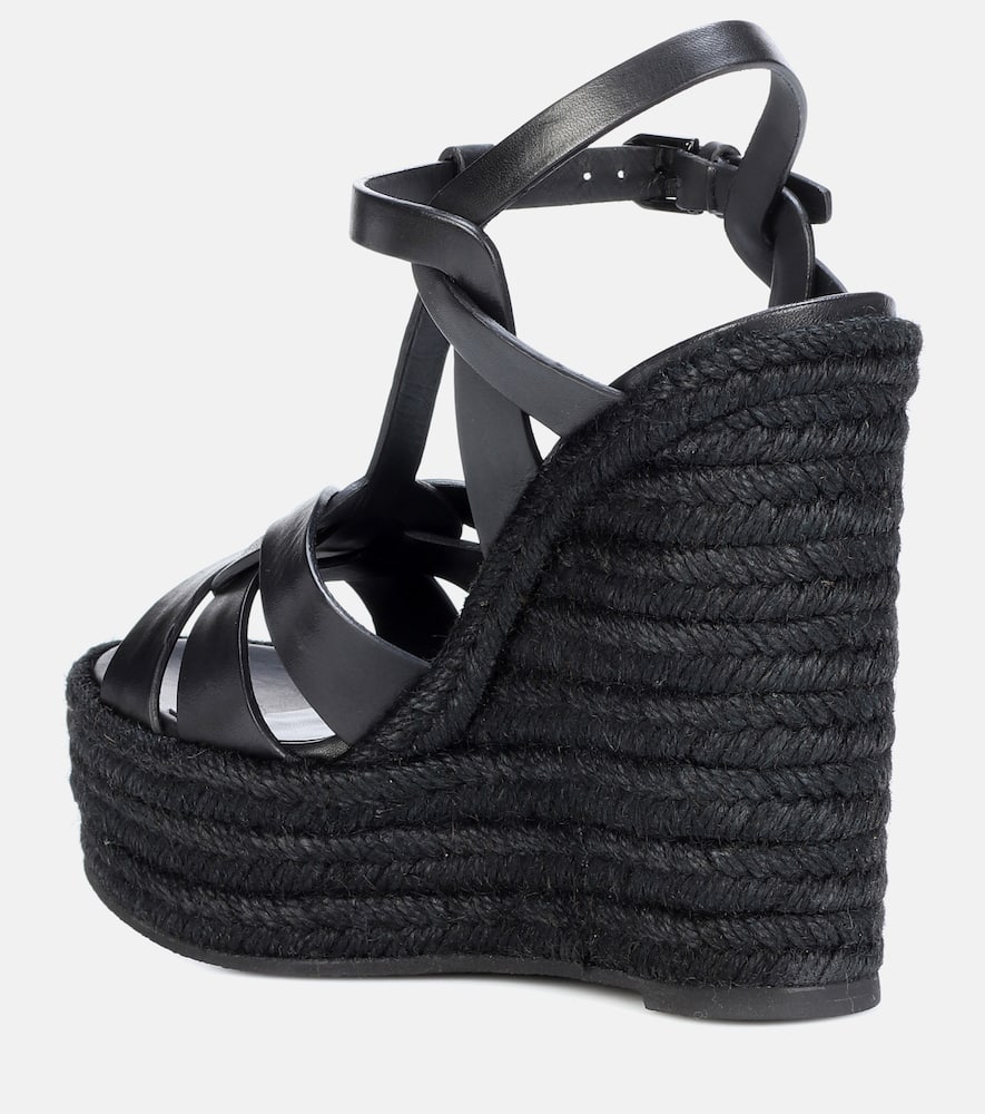 Saint Laurent Tribute 130 leather espadrilles