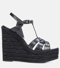 Saint Laurent Tribute 130 leather espadrilles