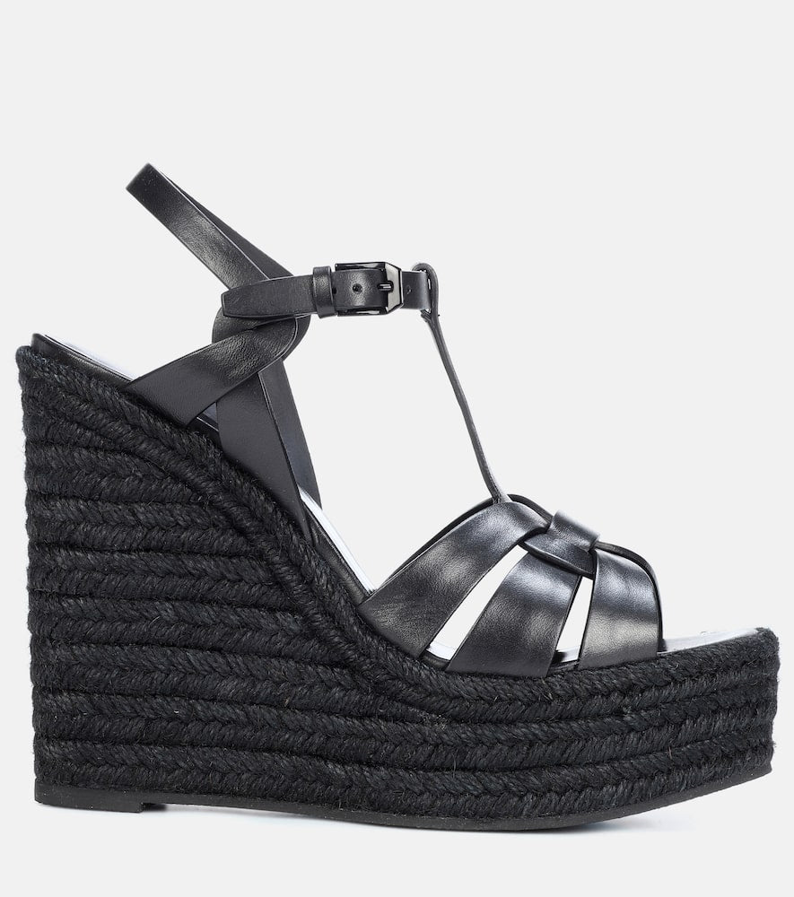 Saint Laurent Tribute 130 leather espadrilles