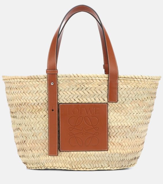 Loewe Medium leather-trimmed basket tote. Shop Loewe Tote Bags for women now.