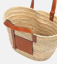 Loewe Medium leather-trimmed basket tote