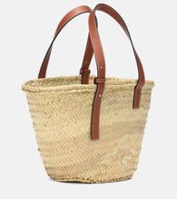 Loewe Medium leather-trimmed basket tote
