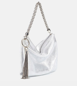 Jimmy Choo Callie metallic leather clutch
