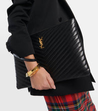 Saint Laurent Cassandre matelass√É¬© leather clutch