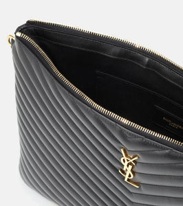 Saint Laurent Cassandre matelass√É¬© leather clutch