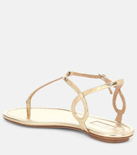 Aquazzura Almost Bare metallic leather sandals