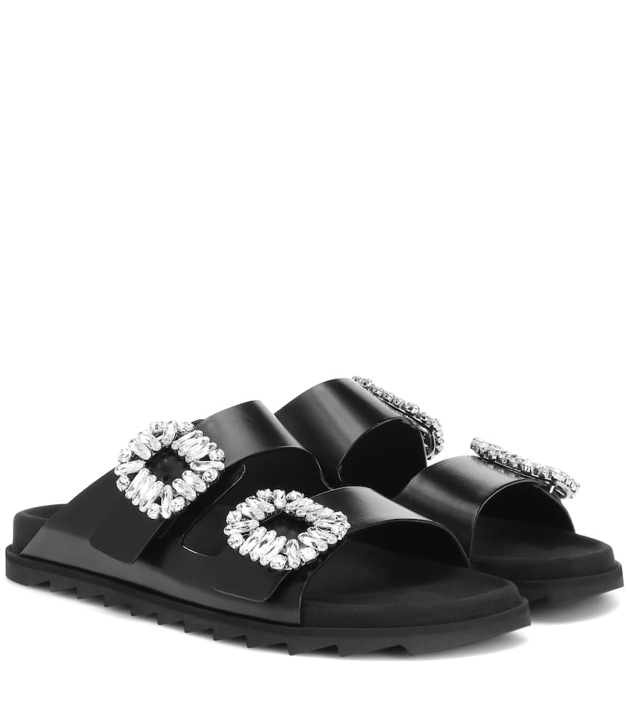 Roger Vivier Slidy Viv' leather sandals - Roger Vivier Slidy Viv' 皮革凉鞋