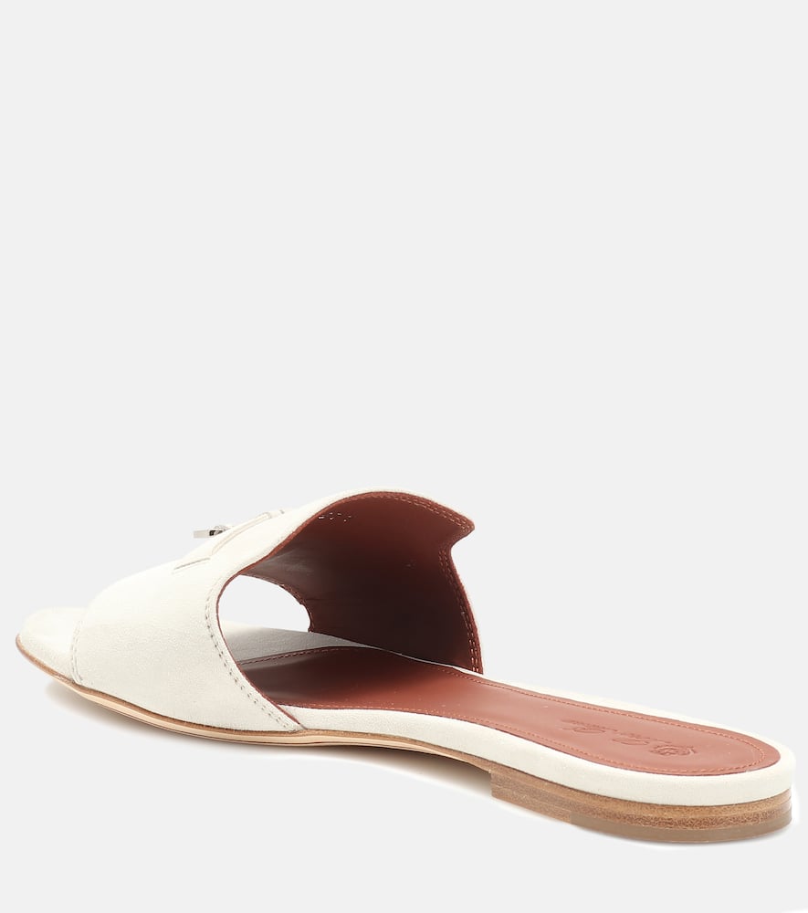 Loro Piana Summer Charms suede slides