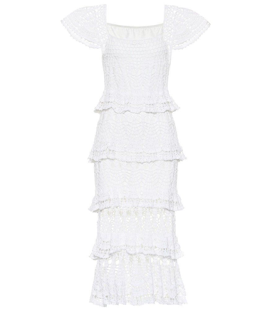 Anna Kosturova Cotillion crochet maxi dress. Anna Kosturova Cotillion 钩针编织长裙