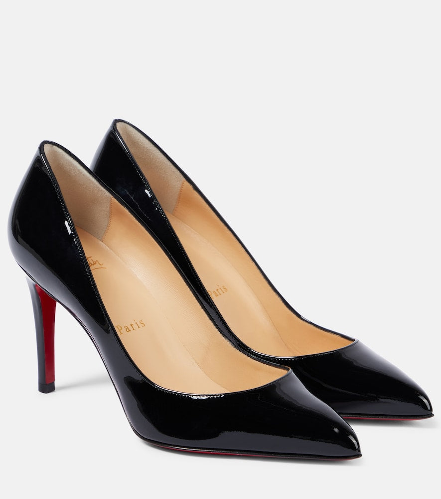 Black Christian Louboutin Pigalle 85 patent-leather pumps - Mid Heel Pumps