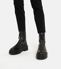 The Row Zipped 1 leather ankle boots