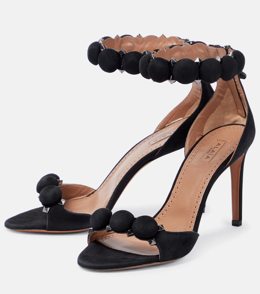 Alaia La Bombe 90 suede sandals