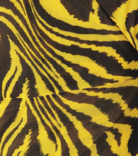 Ganni Animal-print mesh wrap dress