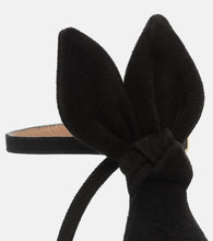 Aquazzura Bow Tie 105 suede sandals