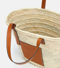 Loewe Large leather-trimmed basket tote