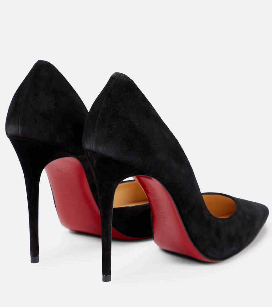 Black Christian Louboutin Iriza 100 suede pumps - High-Heel Pumps