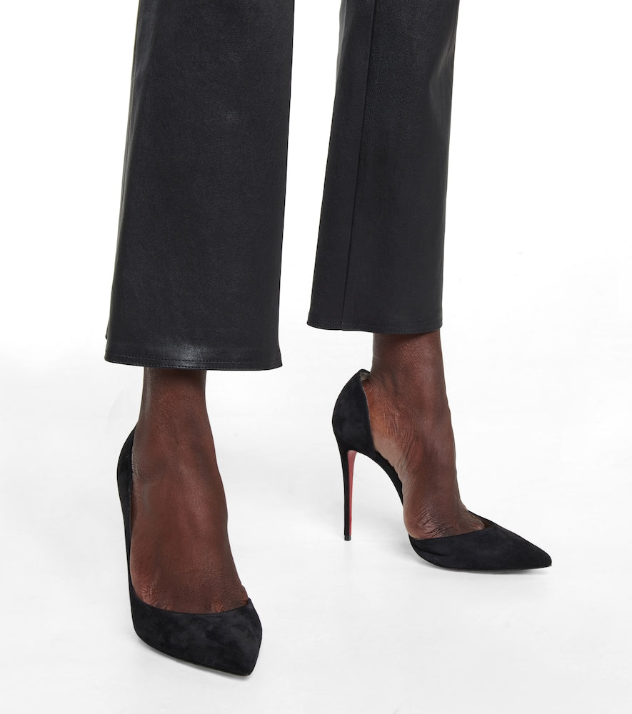 Black Christian Louboutin Iriza 100 suede pumps - High-Heel Pumps