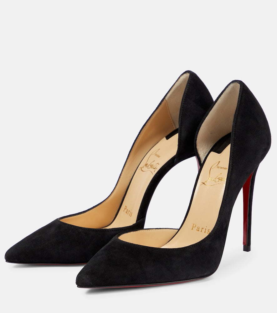 Black Christian Louboutin Iriza 100 suede pumps - High-Heel Pumps