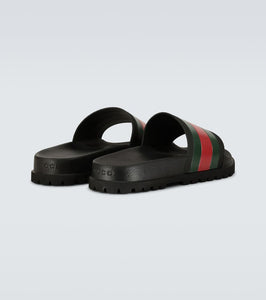 Gucci Striped Web slide sandals