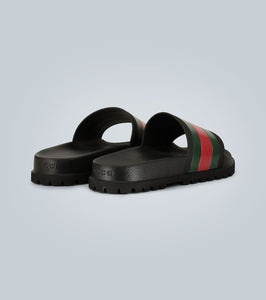 Gucci Striped Web slide sandals