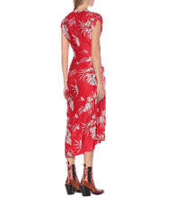 Rabanne Printed jersey midi wrap dress