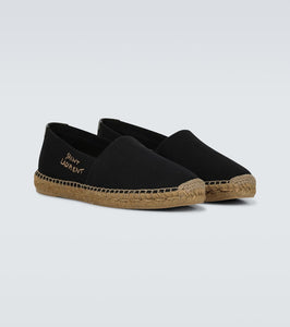 Saint Laurent Embroidered logo canvas espadrilles