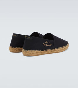 Saint Laurent Embroidered logo canvas espadrilles