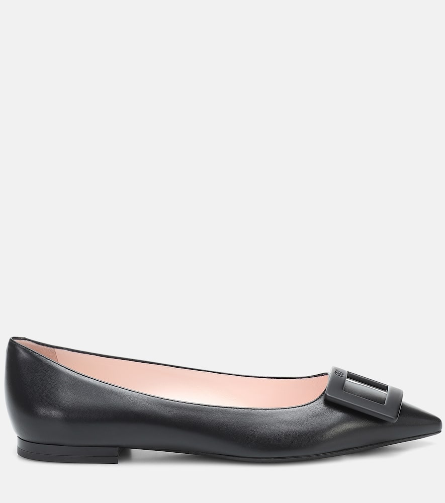 Roger Vivier Gommettine Ball leather ballet flats