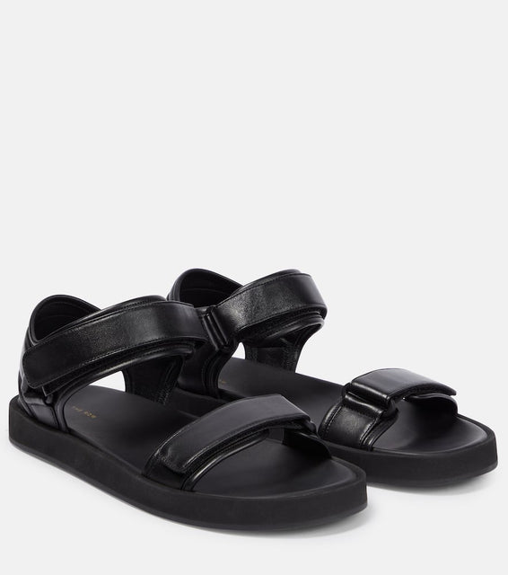 The Row Hook and Loop leather sandals
