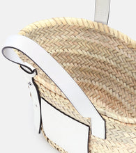 Loewe Small leather-trimmed basket tote
