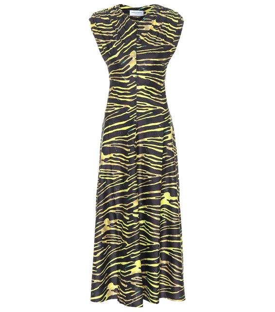 Marine Serre Zebra-print jersey maxi dress