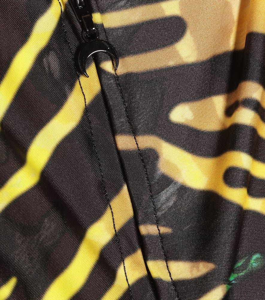 Marine Serre Zebra-print jersey maxi dress