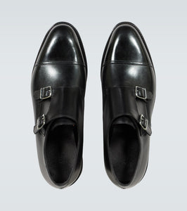 John Lobb William leather monk strap shoes